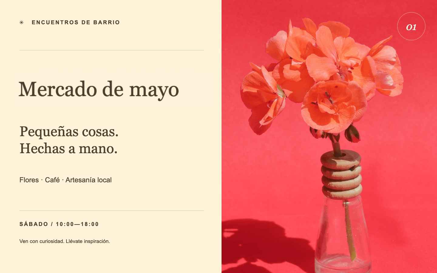 Carteles de eventos: Después — Mercado de mayo
