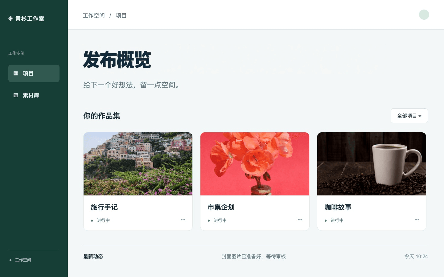 产品截图: 修改后 — 发布概览