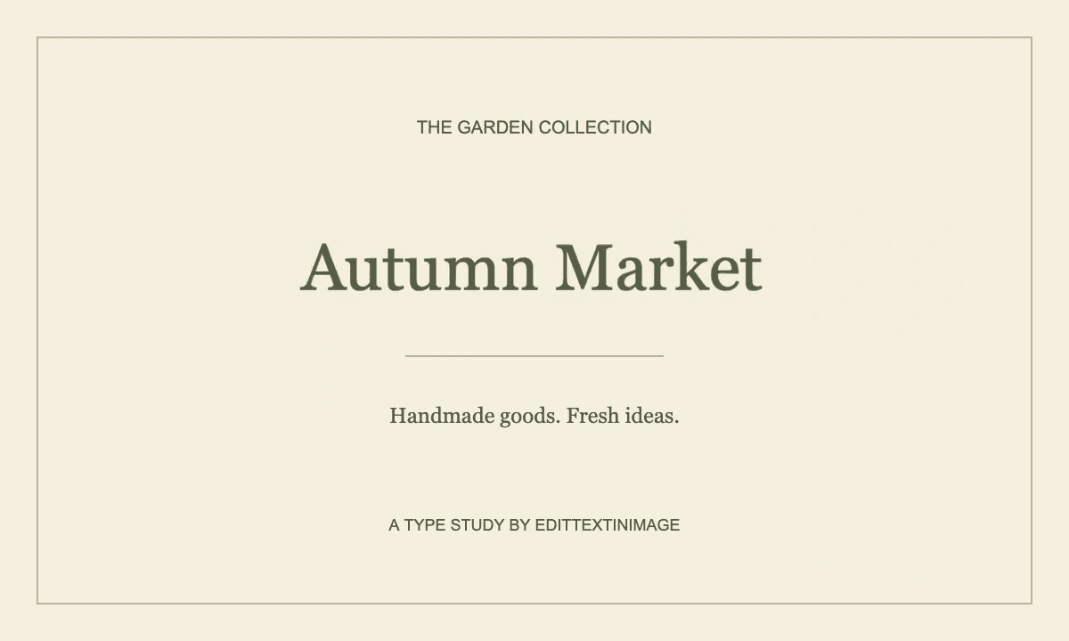 After AI text replacement: Autumn Market