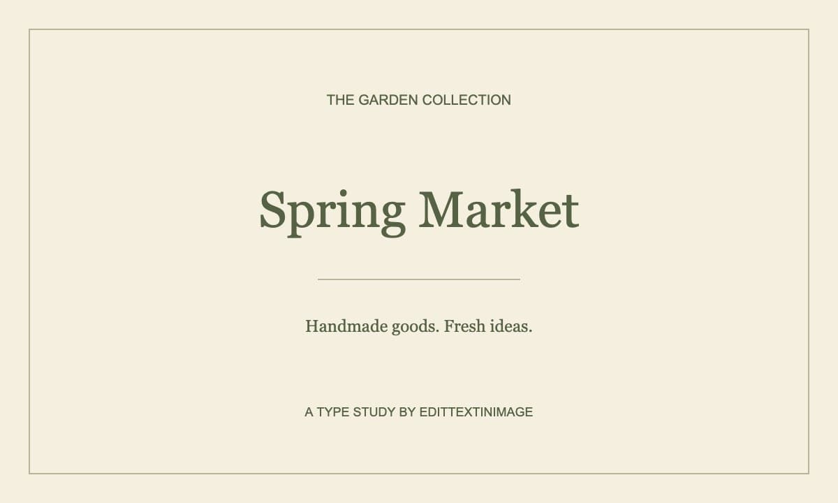 Before: Spring Market