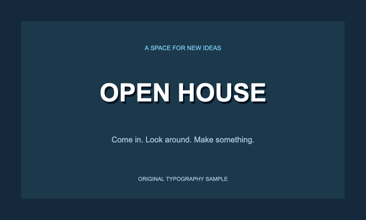 Before: OPEN HOUSE